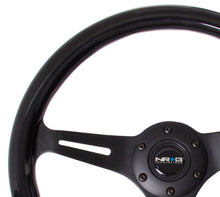 Load image into Gallery viewer, NRG Classic Wood Grain Steering Wheel (350mm) Black Paint Grip w/Black 3-Spoke Center Steering Wheels NRG
