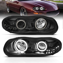 Load image into Gallery viewer, ANZO 1998-2002 Chevrolet Camaro Projector Headlights w/ Halo Black Headlights ANZO
