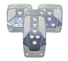 Load image into Gallery viewer, NRG Aluminum Sport Pedal M/T - Gunmetal w/Silver Carbon Pedal Covers NRG
