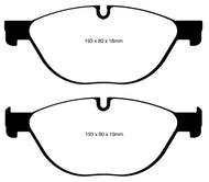 EBC 12-13 BMW 528 2.0 Turbo (F10) Performance Redstuff Front Brake Pads Brake Pads - Performance EBC   