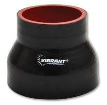 Load image into Gallery viewer, Vibrant 4 Ply Reducer Coupling 5in x 4in x 4.5in Long (BLACK) Silicone Couplers &amp; Hoses Vibrant
