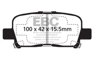 EBC 00-02 Acura MDX 3.5 Yellowstuff Rear Brake Pads Brake Pads - Performance EBC   