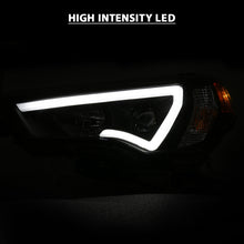 Load image into Gallery viewer, ANZO 14-18 Toyota 4 Runner Plank Style Projector Headlights Black w/ Amber Headlights ANZO
