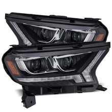 Load image into Gallery viewer, AlphaRex 19-21 Ford Ranger LUXX LED Proj Headlights Plank Style Black w/Seq Signal/DRL Headlights AlphaRex
