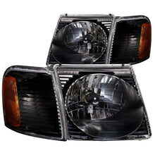 Load image into Gallery viewer, ANZO 2001-2005 Ford Explorer Crystal Headlights Black Headlights ANZO
