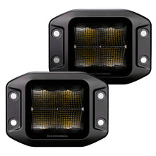Load image into Gallery viewer, Go Rhino Xplor Blackout Series Cube LED Flood Light Kit (Flush Mount) 3x3 - Blk (Pair) Light Bars &amp; Cubes Go Rhino   

