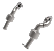 Load image into Gallery viewer, aFe Twisted Steel Down Pipe 409SS w/ Cat 16-17 Toyota Tacoma V6-3.5L Downpipes aFe
