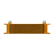 Load image into Gallery viewer, Mishimoto Universal 10 Row Oil Cooler - Gold Oil Coolers Mishimoto

