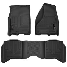 Load image into Gallery viewer, Husky Liners 09-18 Dodge Ram 1500 Crew Cab X-Act Contour Front &amp; Second Seat Floor Liners - Black Floor Mats - Rubber Husky Liners
