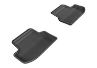 3D MAXpider 2015-2020 BMW 5 Series F10 Kagu 2nd Row Floormats - Black Floor Mats - Rubber 3D MAXpider   