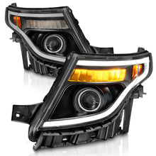 Load image into Gallery viewer, ANZO 11-15 Ford Explorer (w/Factory Halogen HL Only) Projector Headlights w/Light Bar Black Housing Headlights ANZO
