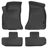 Husky Liners 16-22 Dodge Challenger (RWD) Front & Second Row Black Floor Liners Floor Mats - Rubber Husky Liners