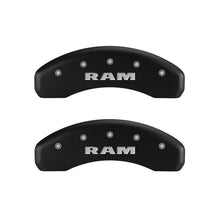 Load image into Gallery viewer, MGP 4 Caliper Covers Engraved Front &amp; Rear RAM Red finish silver ch Caliper Covers MGP
