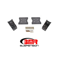 BMR 79-04 Fox Mustang Lower Torque Box Reinforcement Plates - Black Hammertone Diff Braces BMR Suspension