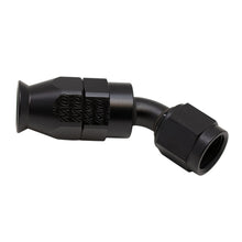 Load image into Gallery viewer, DeatschWerks 6AN Female Swivel 45-Degree Hose End PTFE (Incl 1 Olive Insert) - Anodized Matte Black Fittings DeatschWerks
