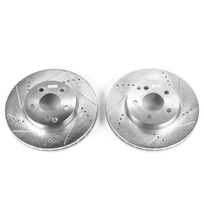 Power Stop 03-09 Mercedes-Benz E320 Front Evolution Drilled & Slotted Rotors - Pair Brake Rotors - Slot & Drilled PowerStop