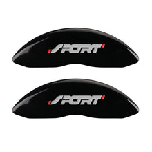 Load image into Gallery viewer, MGP 4 Caliper Covers Engraved Front &amp; Rear No bolts/Sport Black finish silver ch Caliper Covers MGP
