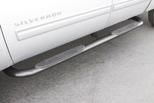 Load image into Gallery viewer, Lund 99-13 Chevy Silverado 1500 Ext. Cab (Body Mount) 4in. Oval Curved SS Nerf Bars - Polished Nerf Bars LUND
