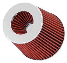 Load image into Gallery viewer, Spectre Adjustable Conical Air Filter 5-1/2in. Tall (Fits 3in. / 3-1/2in. / 4in. Tubes) - Red Air Filters - Universal Fit Spectre
