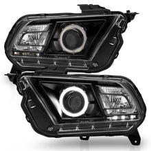 Load image into Gallery viewer, ANZO 2010-2014 Ford Mustang Projector Headlights w/ Halo Black (CCFL) Headlights ANZO
