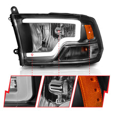 Load image into Gallery viewer, ANZO 2009-2018 Dodge Ram 1500 Crystal Headlights w/ Light Bar Black Housing Headlights ANZO
