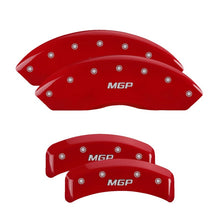 Load image into Gallery viewer, MGP 4 Caliper Covers Engraved Front Buick Rear Red Finish Silver Char 2002 Buick LeSabre Caliper Covers MGP
