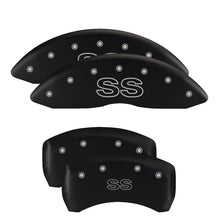 Load image into Gallery viewer, MGP 4 Caliper Covers Engraved Front &amp; Rear MGP Black finish silver ch Caliper Covers MGP
