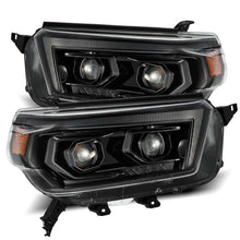 Load image into Gallery viewer, AlphaRex 10-13 Toyota 4Runner LUXX LED Proj Headlights Plank Style Alpha Black w/Seq Signal/DRL Headlights AlphaRex
