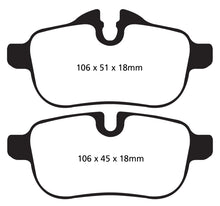 Load image into Gallery viewer, EBC 09+ BMW Z4 3.0 (E89) Yellowstuff Rear Brake Pads Brake Pads - Performance EBC   
