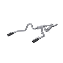 Load image into Gallery viewer, MBRP 99-04 Ford Mustang GT 4.6L 2.5in. Dual Split Rear AL Cat Back w/ 3.5in. Dual Wall Blk. Tips Catback MBRP
