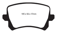 EBC 08-17 Volkswagen Passat CC Yellowstuff Rear Brake Pads Brake Pads - Performance EBC   