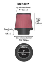 Load image into Gallery viewer, K&amp;N Universal Clamp-On Air Filter 5in FLG / 6-1/2in B / 5in T / 6-1/2in H Air Filters - Universal Fit K&amp;N Engineering   
