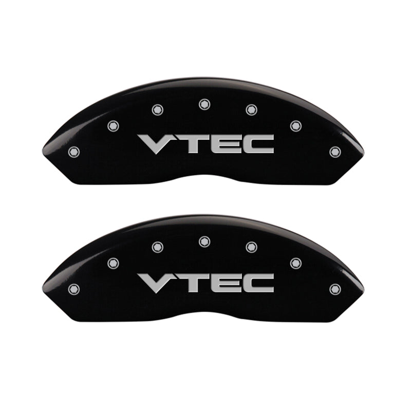 MGP 4 Caliper Covers Engraved Front & Rear Vtech Black finish silver ch Caliper Covers MGP