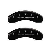 Load image into Gallery viewer, MGP 4 Caliper Covers Engraved Front &amp; Rear With out stripes/Durango Black finish silver ch Caliper Covers MGP

