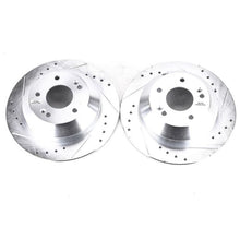 Load image into Gallery viewer, Power Stop 2019 Hyundai Santa Fe XL Rear Evolution Drilled &amp; Slotted Rotors - Pair Brake Rotors - Slot &amp; Drilled PowerStop   
