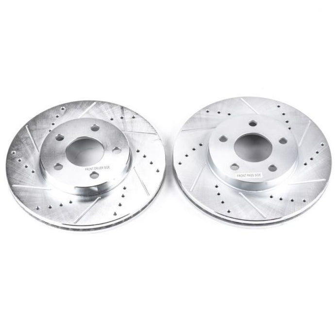 Power Stop 07-10 Chevrolet Cobalt Front Evolution Drilled & Slotted Rotors - Pair Brake Rotors - Slot & Drilled PowerStop