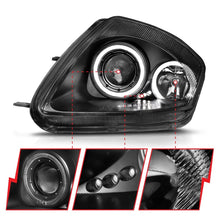Load image into Gallery viewer, ANZO 2000-2005 Mitsubishi Eclipse Projector Headlights w/ Halo Black Headlights ANZO
