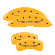 MGP 4 Caliper Covers Engraved Front & Rear Style 2/Chrysler Wing Yellow finish black ch Caliper Covers MGP