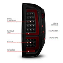 Load image into Gallery viewer, ANZO 2014-2021 Toyota Tundra LED Taillights Black Housing/Smoke Lens Tail Lights ANZO
