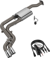 Load image into Gallery viewer, QTP 15-18 Ford F-150 CC/EC Standard Bed 304SS Screamer Cat-Back Exhaust w/3in Tips Catback QTP
