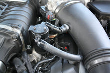 Load image into Gallery viewer, J&amp;L 11-17 Ford Mustang GT (w/Roush/VMP Supercharger) Driver Side Oil Separator 3.0 - Black Anodized Oil Separators J&amp;L
