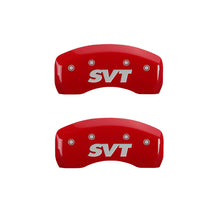 Load image into Gallery viewer, MGP 4 Caliper Covers Engraved Front &amp; Rear SVT Red finish silver ch Caliper Covers MGP
