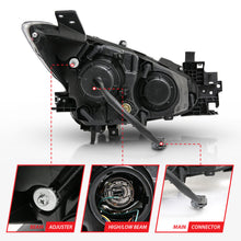 Load image into Gallery viewer, ANZO Projector Headlights With Halo Black w/Amber 14-17 Mazda 3 Headlights ANZO
