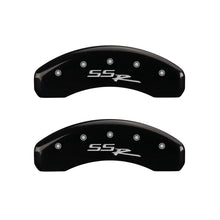 Load image into Gallery viewer, MGP 4 Caliper Covers Engraved Front &amp; Rear SSR Black finish silver ch Caliper Covers MGP
