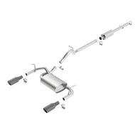 Borla 12-16 Jeep Wrangler 3.6L AT/MT 4DR 4WD S SQ RL AC SR 2.5in 2in TIP 3.5inx3.28in Black Chrome | 140459BC
