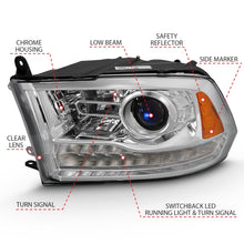 Load image into Gallery viewer, ANZO 2009-2018 Dodge Ram 1500 Projector Plank Style Switchback H.L Halo Chrome Amber (OE Style) Headlights ANZO
