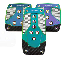 Load image into Gallery viewer, NRG Aluminum Sport Pedal M/T - Neochrome w/Black Carbon Pedal Covers NRG
