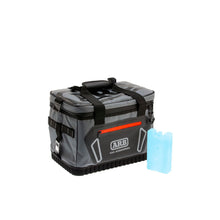 Load image into Gallery viewer, ARB Cooler Bag Charcoal w/ Red Highlights 15in L x 11in W x 9in H Holds 22 Cans Tow Straps ARB
