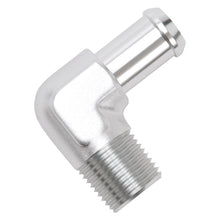 Load image into Gallery viewer, Edelbrock Hose End 90-Deg 1/2In NPT to 5/8In Barb Clear Anodize Fittings Edelbrock
