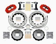 Wilwood Narrow Superlite 6R Front Hat Kit 14.00in Drilled Red 1999-2012 Subaru WRX w/Lines Big Brake Kits Wilwood